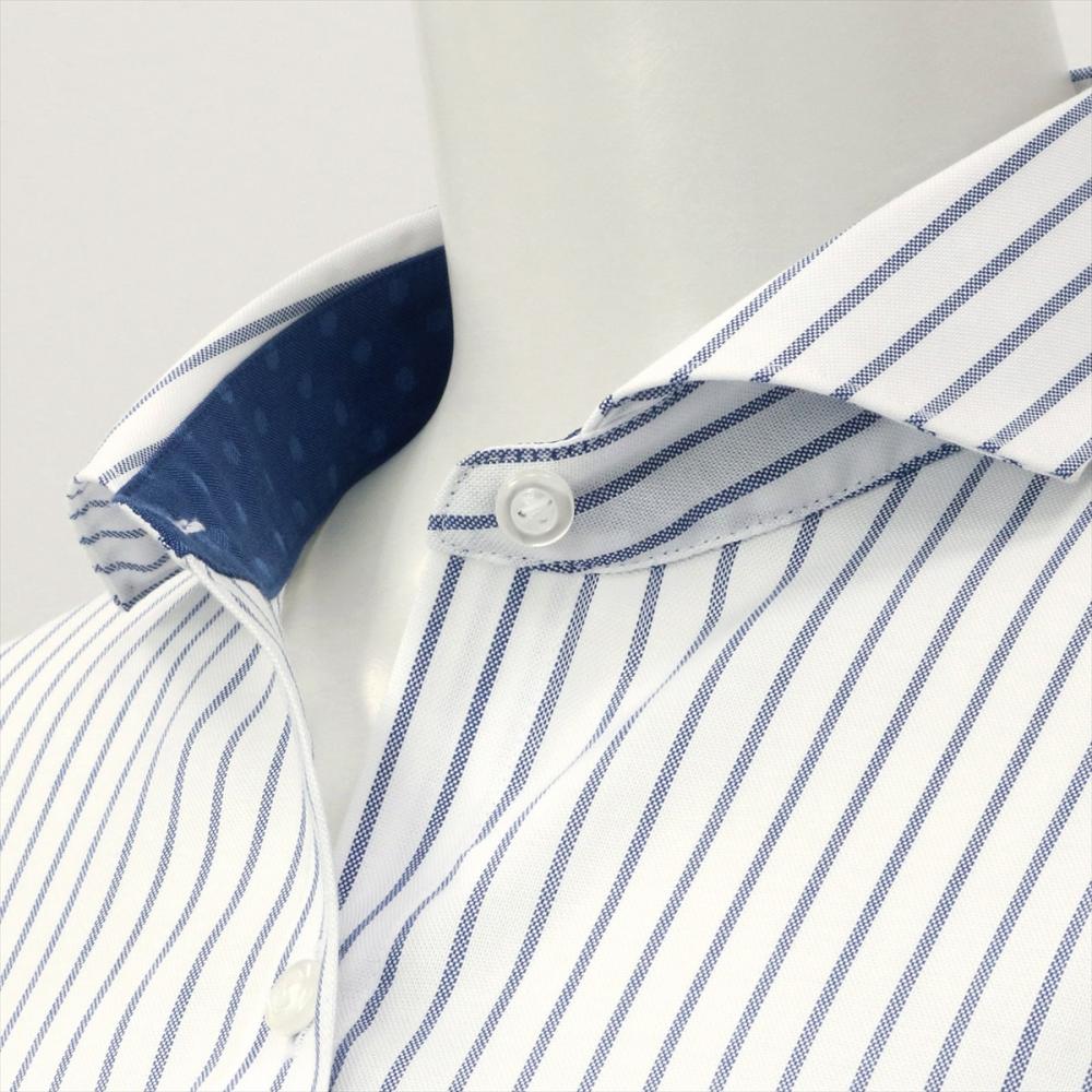 【超形態安定】 ホリゾンタルワイド 半袖 形態安定 レディースシャツ 綿100%
