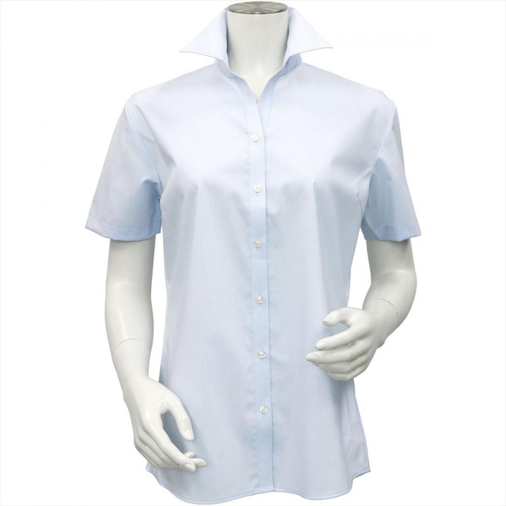 スキッパー 半袖 形態安定 レディースシャツ