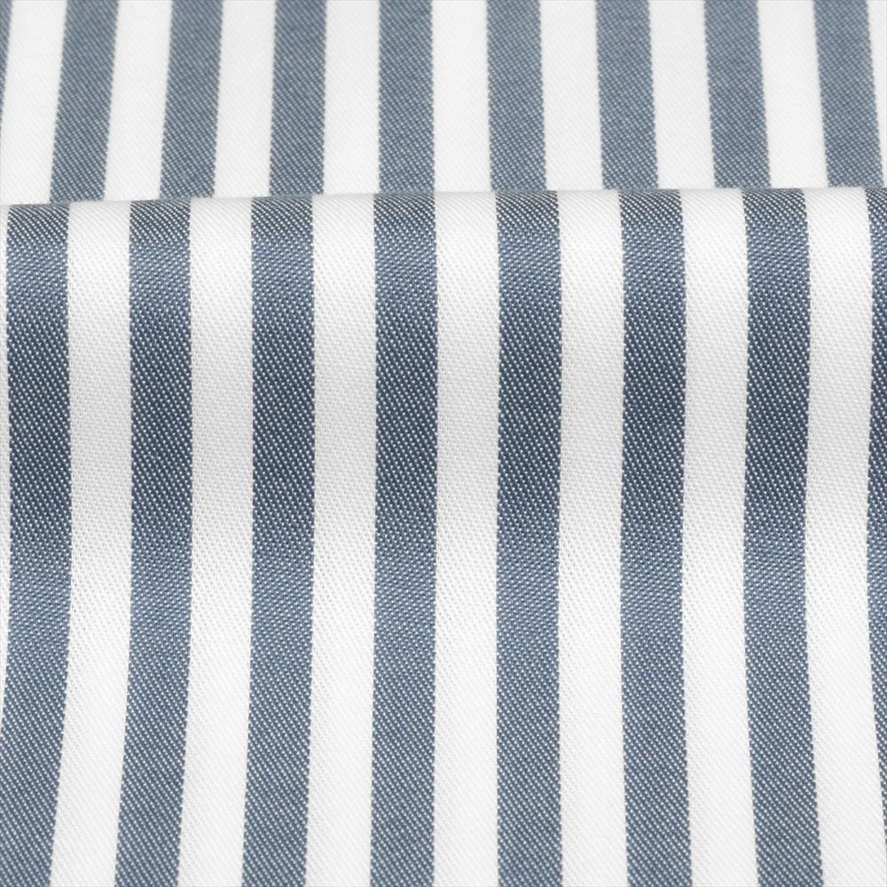 【SUPIMA】 スタンド 長袖 形態安定 レディースシャツ 綿100%