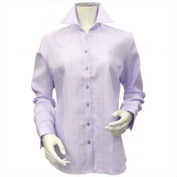 【超形態安定】 スキッパー 長袖 形態安定 レディースシャツ 綿100%