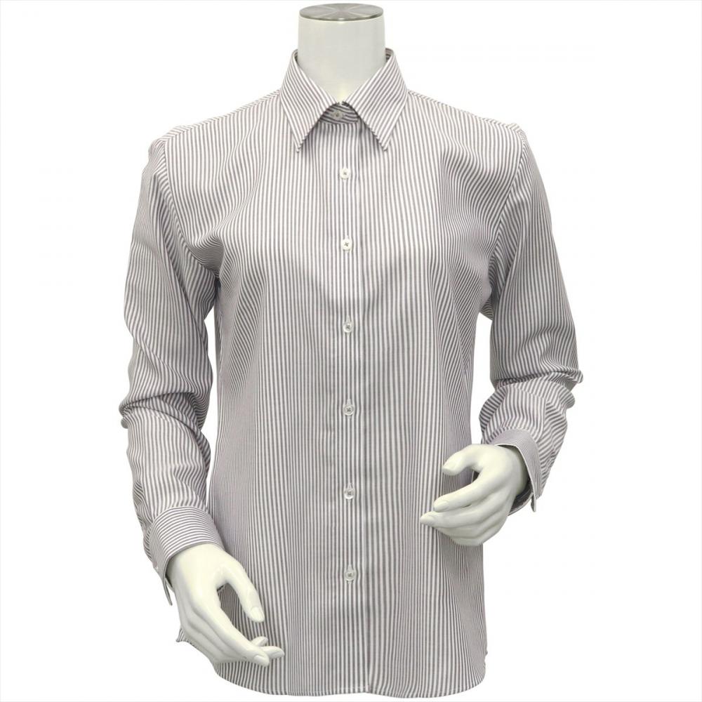 【超形態安定】 レギュラー 長袖 形態安定 レディースシャツ 綿100%