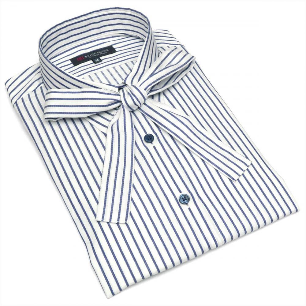 【SUPIMA】 レギュラー 七分袖 形態安定 レディースシャツ 綿100%