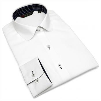 【透け防止】 ラウンド 長袖 形態安定 レディースシャツ