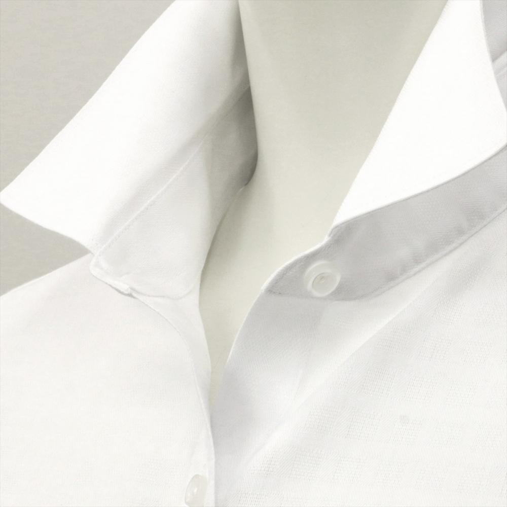【透け防止】 ワイド 長袖 形態安定 レディースシャツ