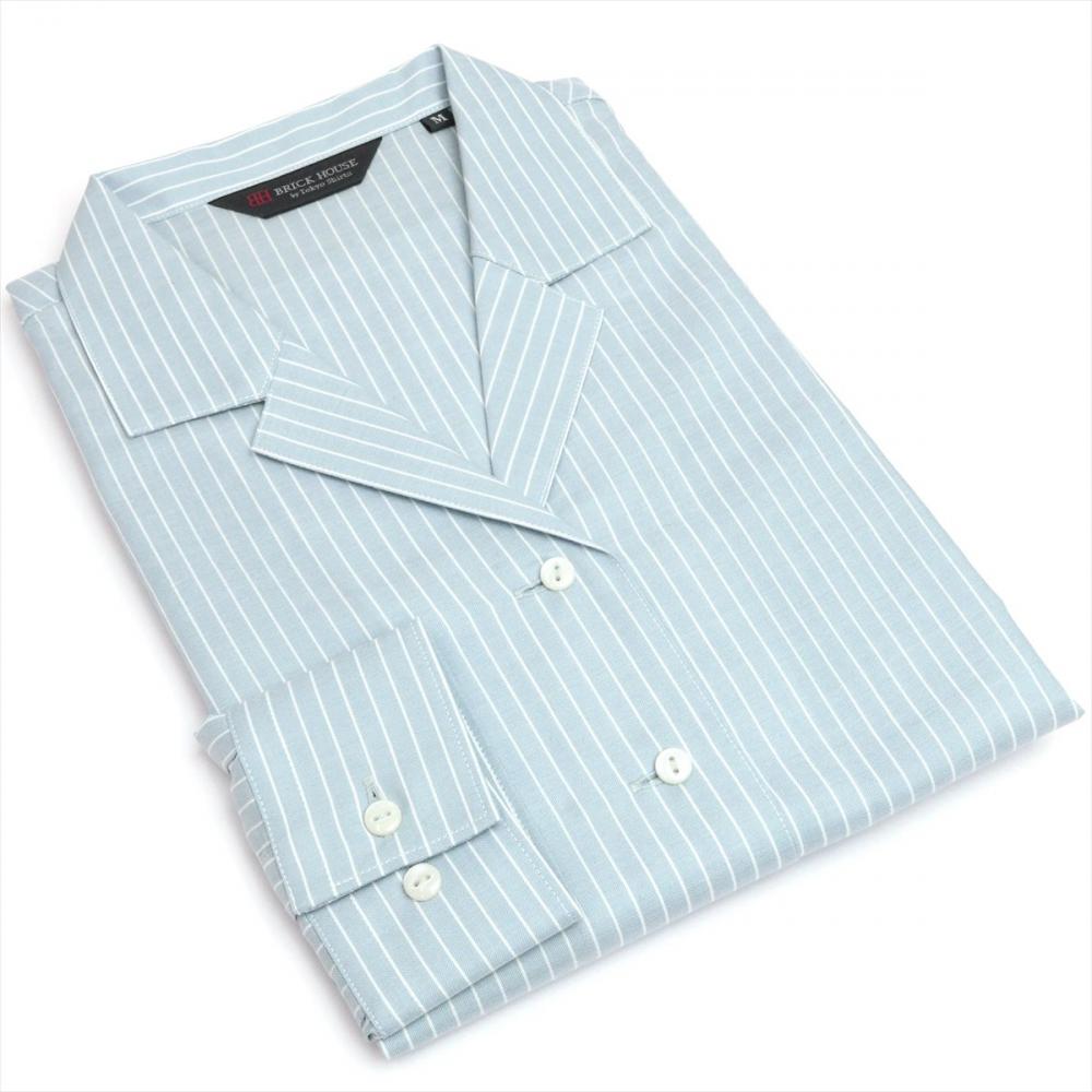 オープンカラー 長袖 形態安定 レディースシャツ