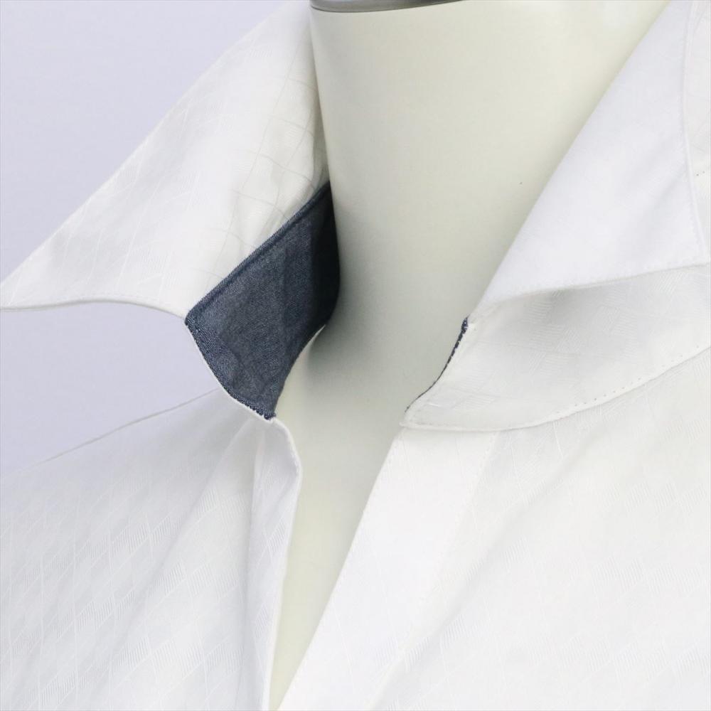 スキッパー 長袖 形態安定 レディースシャツ 綿100%