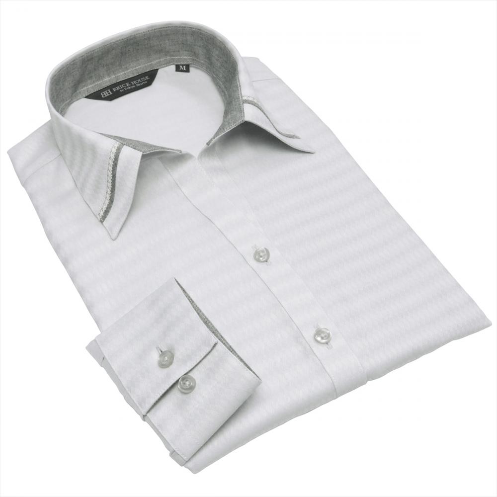 スキッパー 長袖 形態安定 レディースシャツ