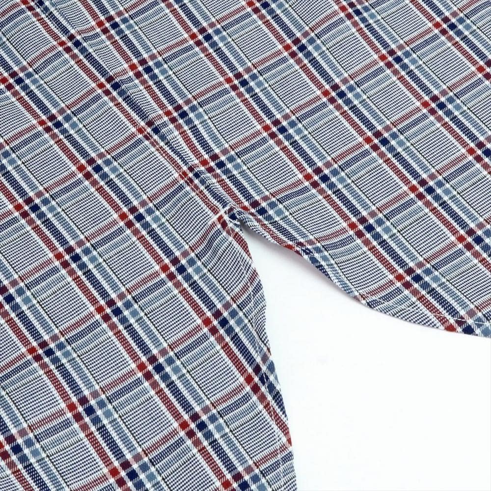 カジュアルシャツ BIGシルエット 長袖 形態安定 ネイビー系 レディース