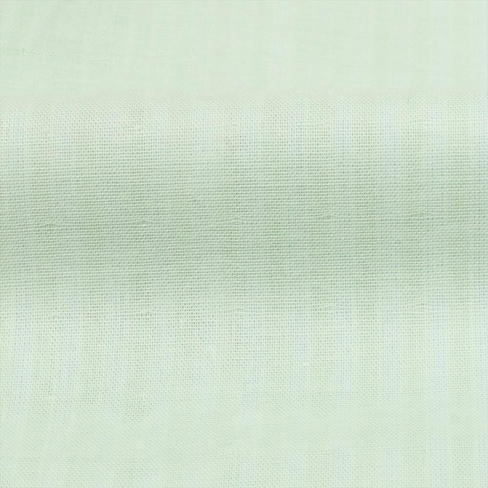 カジュアルシャツ Wガーゼ 七分袖 綿100% グリーン レディース
