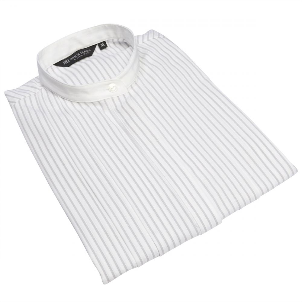 【デザイン】 COFREX 配色スタンド 七分袖 レディースシャツ