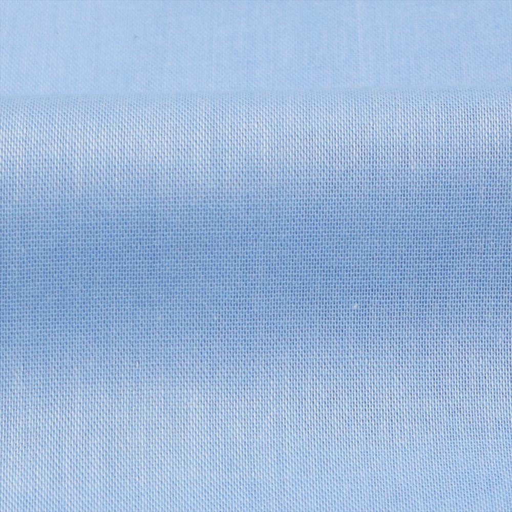 【Pitta Re:)】 カジュアルシャツ Wガーゼ レギュラー 七分袖 ブルー レディース