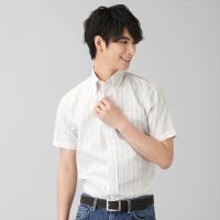 【ディズニー】 ボタンダウン 半袖 形態安定 ワイシャツ 綿100%