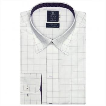 【超形態安定】 スナップダウン 長袖 形態安定 ワイシャツ 綿100%