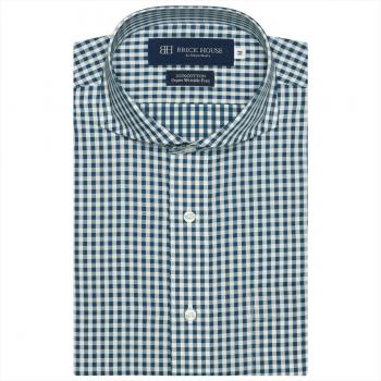 【超形態安定】 ホリゾンタルワイド 半袖 形態安定 ワイシャツ 綿100%