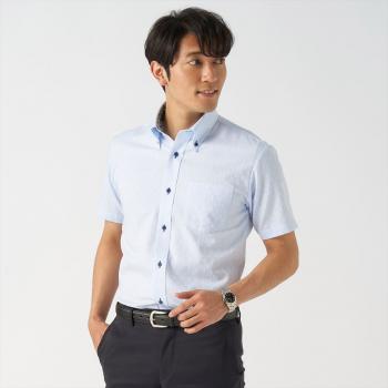 【ディズニー】 ボタンダウン 半袖 形態安定 ワイシャツ
