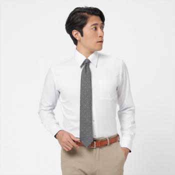 【SUPIMA】 レギュラー 長袖 形態安定 ワイシャツ 綿100%
