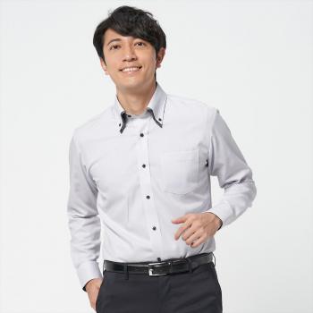 【ディズニー】 ボタンダウン 長袖 形態安定 ワイシャツ