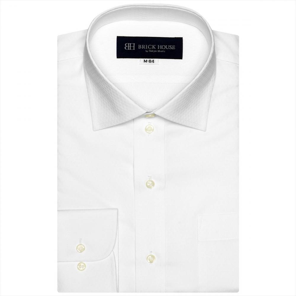 【使用素材 DELTA(R) CARAT(R)】 ワイド 長袖 形態安定 ワイシャツ