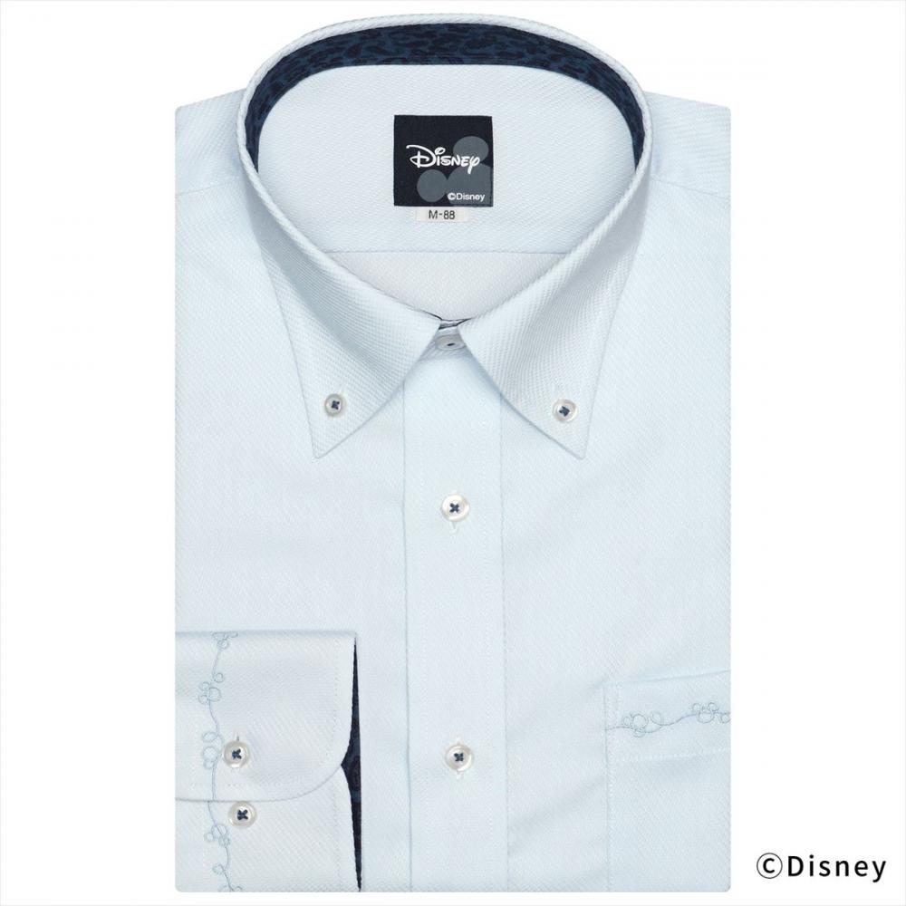 【ディズニー】 ボタンダウン 長袖 形態安定 ワイシャツ