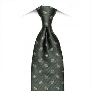 ネクタイ / ビジネス / フォーマル / イタリア製ネクタイ 絹100% グレー系 ペイズリー柄