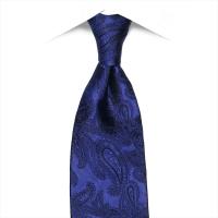 ネクタイ / ビジネス / フォーマル / 日本製ネクタイ 絹100% ブルー系 ペイズリー織柄