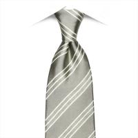 ネクタイ / ビジネス / フォーマル / 日本製ネクタイ 絹100% グレー系 ストライプ柄