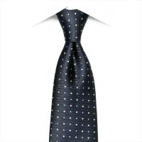 ネクタイ / ビジネス / フォーマル / 日本製ネクタイ 絹100% ネイビー系 ドット柄