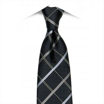 ネクタイ / ビジネス / フォーマル / 日本製ネクタイ 絹100% ネイビー系 チェック柄