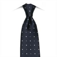 ネクタイ / ビジネス / フォーマル / 日本製ネクタイ 絹100% ネイビー系 小紋柄