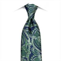 ネクタイ / ビジネス / フォーマル / 日本製ネクタイ 絹100% ブルー系 ペイズリー柄