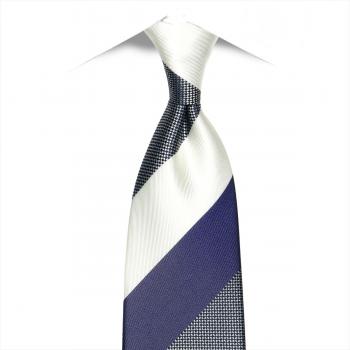 ネクタイ / ビジネス / フォーマル / 日本製ネクタイ 絹100% ブルー系 ストライプ柄