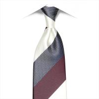 ネクタイ / ビジネス / フォーマル / 日本製ネクタイ 絹100% エンジ系 ストライプ柄