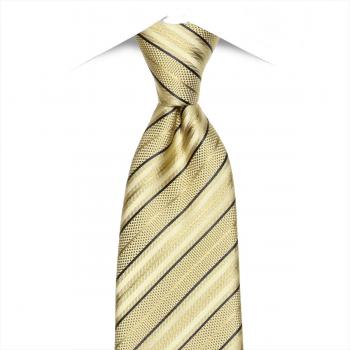 ネクタイ / ビジネス / フォーマル / 日本製ネクタイ 絹100% イエロー系 ストライプ柄