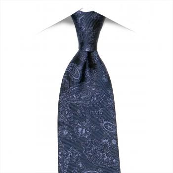ネクタイ / ビジネス / フォーマル / 日本製ネクタイ 西陣織 絹100% ネイビー系 ペイズリー柄