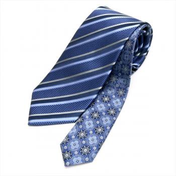 ネクタイ 絹100% チェンジタイ ブルー系 ビジネス フォーマル