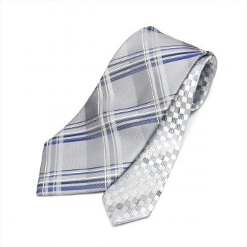 ネクタイ 絹100% チェンジタイ ライトグレー系 ビジネス フォーマル