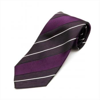 ネクタイ 絹100% パープル系 ビジネス フォーマル