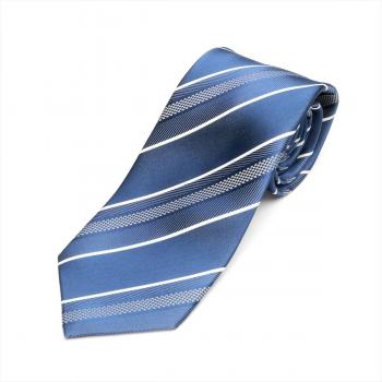 ネクタイ 日本製 絹100% ふじやま織 ブルー系 ビジネス フォーマル
