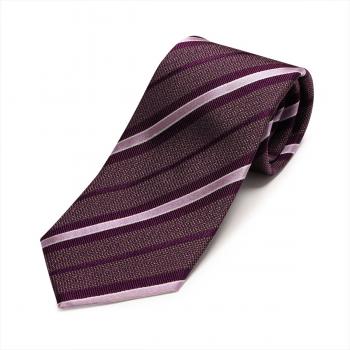 ネクタイ 絹100% パープル系 ビジネス フォーマル