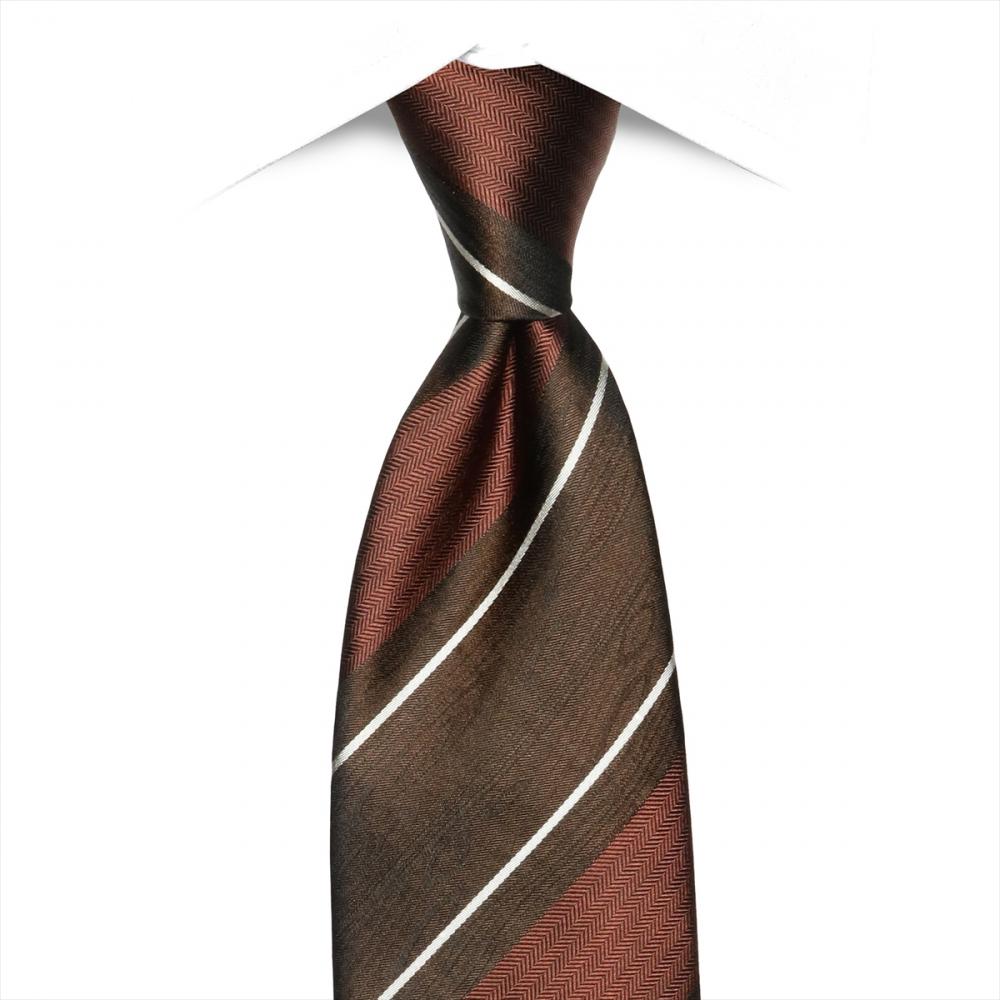 ネクタイ 絹100% ブラウン ビジネス フォーマル