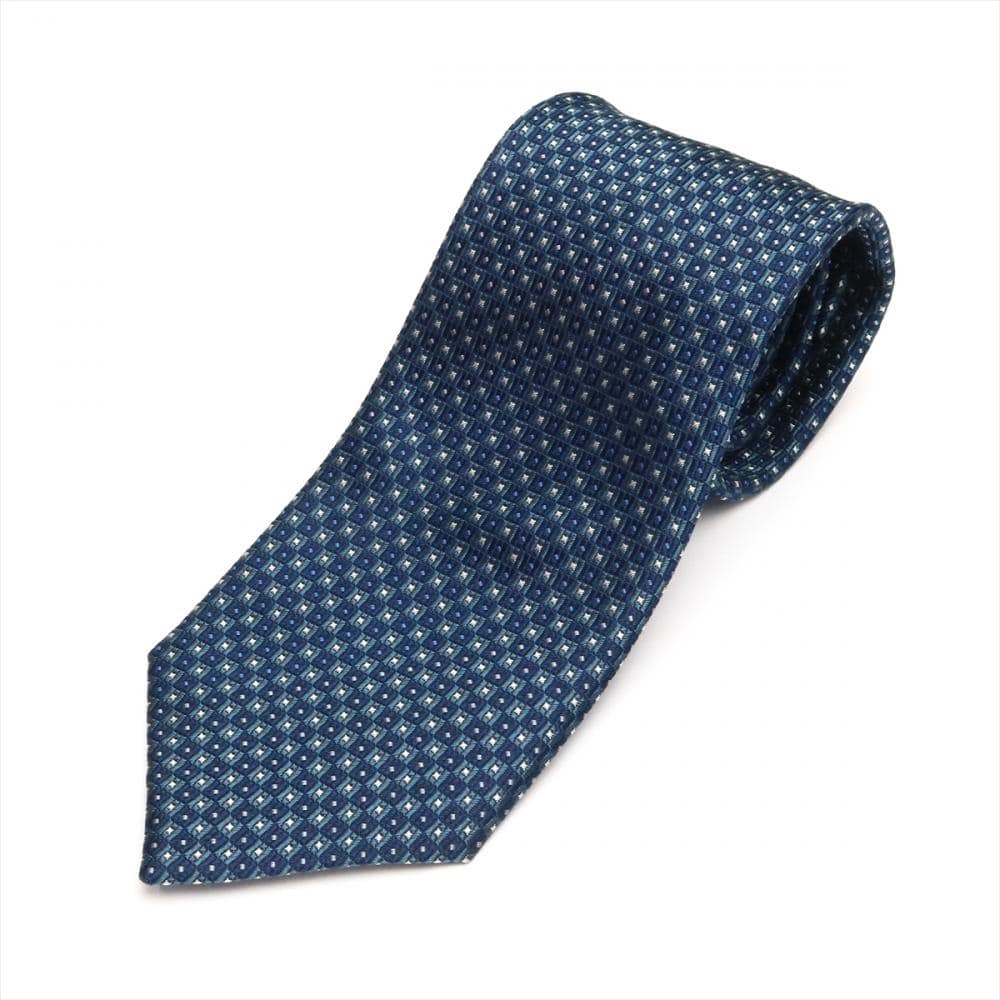 ネクタイ 日本製 絹100% 桐生織 ブルー ビジネス フォーマル