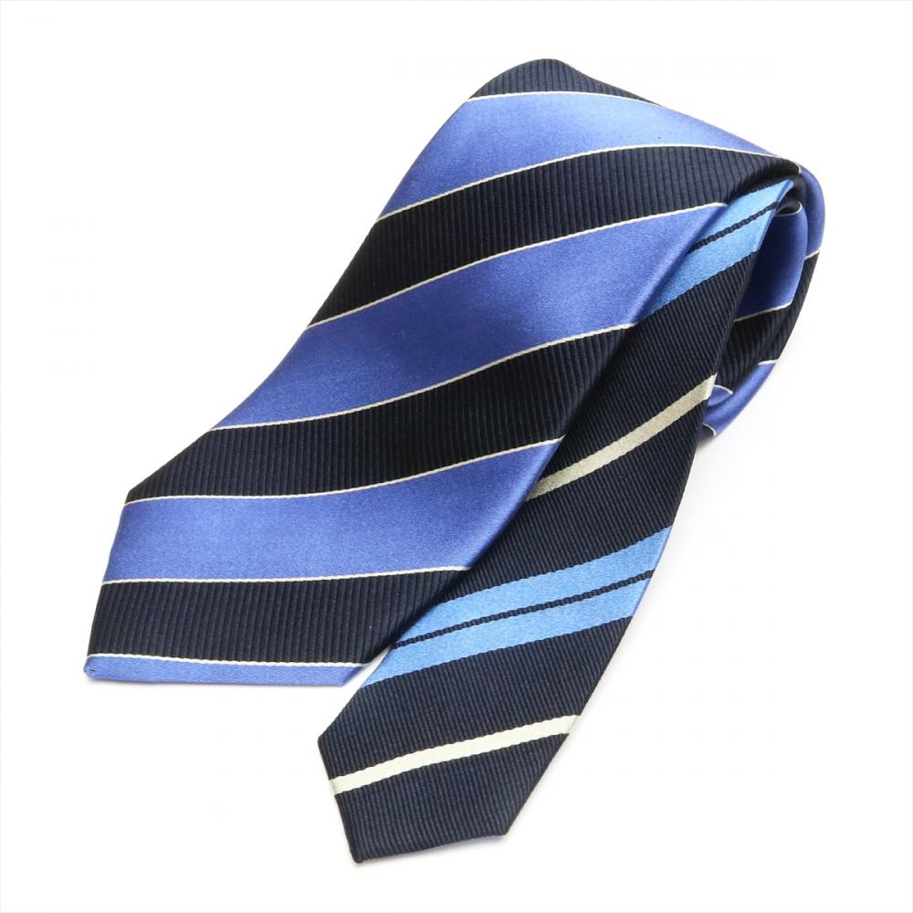 ネクタイ 絹100% チェンジタイ ブルー ビジネス フォーマル