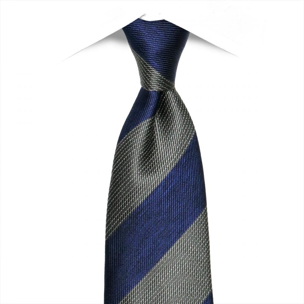 ネクタイ 絹100％ チャコール ビジネス フォーマル