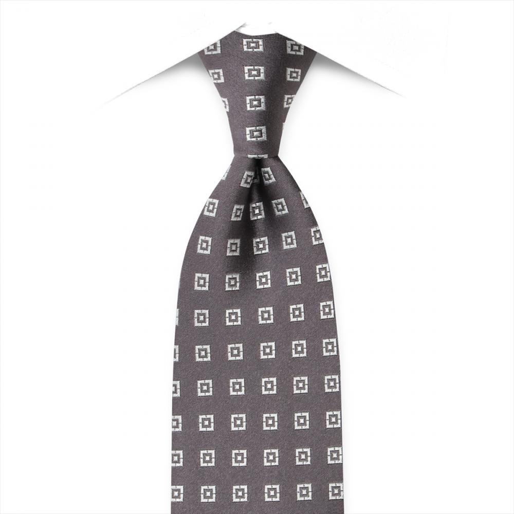 ネクタイ 絹100% チャコール ビジネス フォーマル