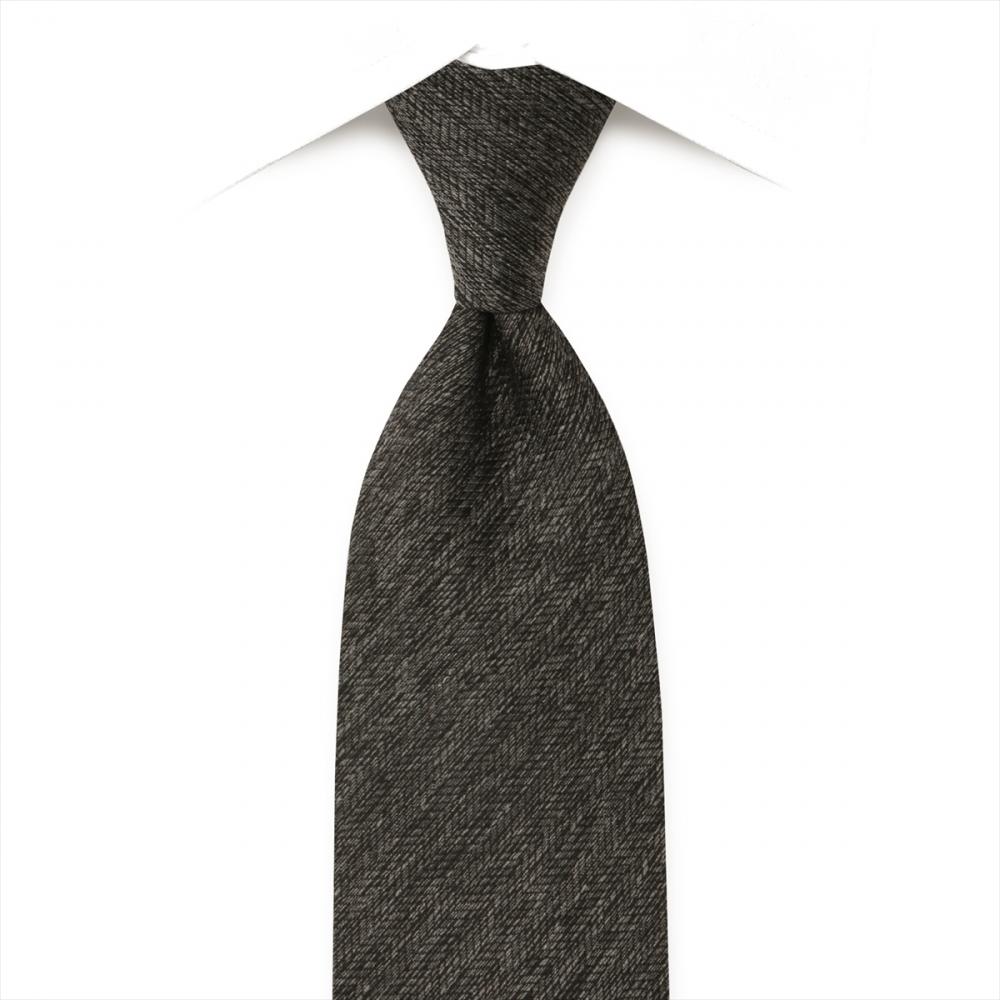 ネクタイ 絹100% ヴィンテージ チャコール ビジネス フォーマル