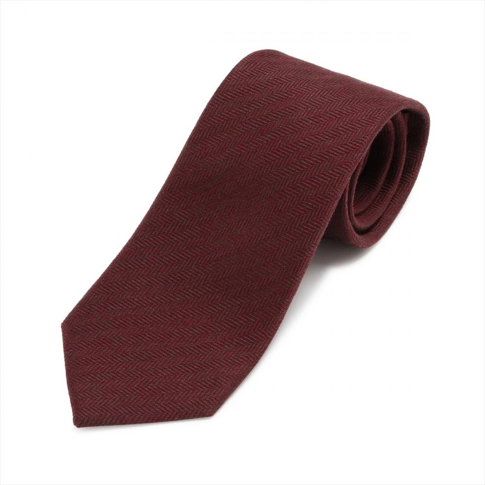 ネクタイ 絹100% ヴィンテージ ボルドー ビジネス フォーマル