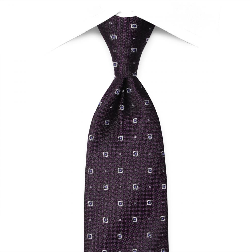 ネクタイ 絹100% ベーシック パープル ビジネス フォーマル
