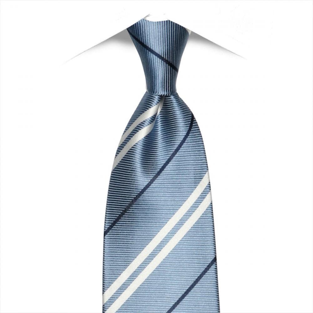 ネクタイ 絹100% サックス ビジネス フォーマル