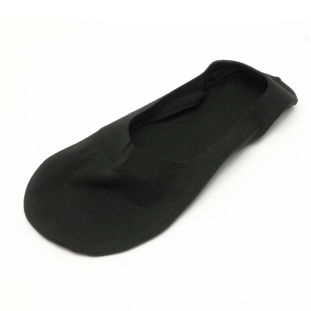 【セット対象品】メンズ 靴下 ソックス フットカバー ブラック×無地調 25-27cm