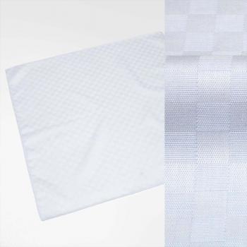 ハンカチ / メンズ / レディース / 日本製 綿100% サックス系 市松格子織柄